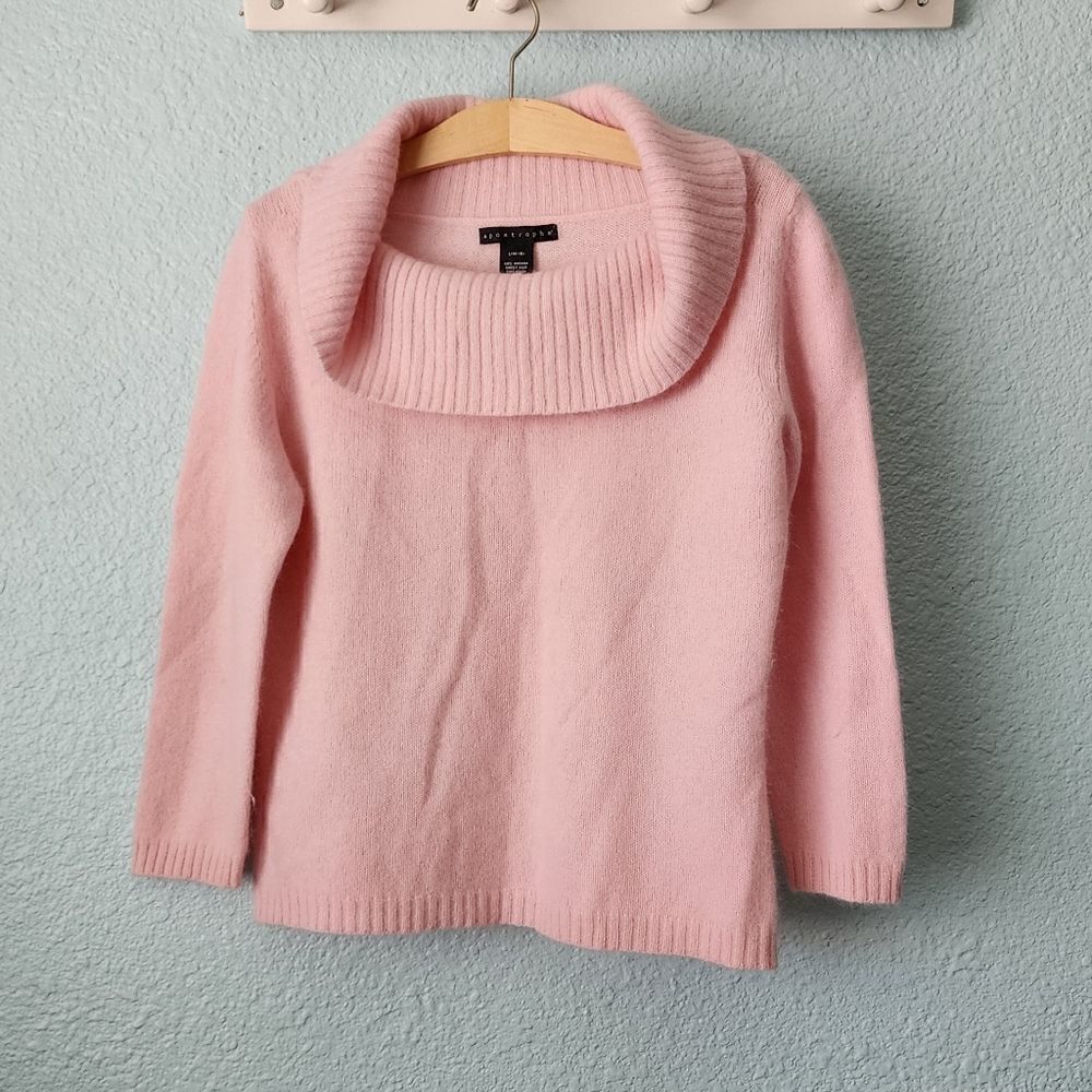 Apostrophe angora and wool blend sweater